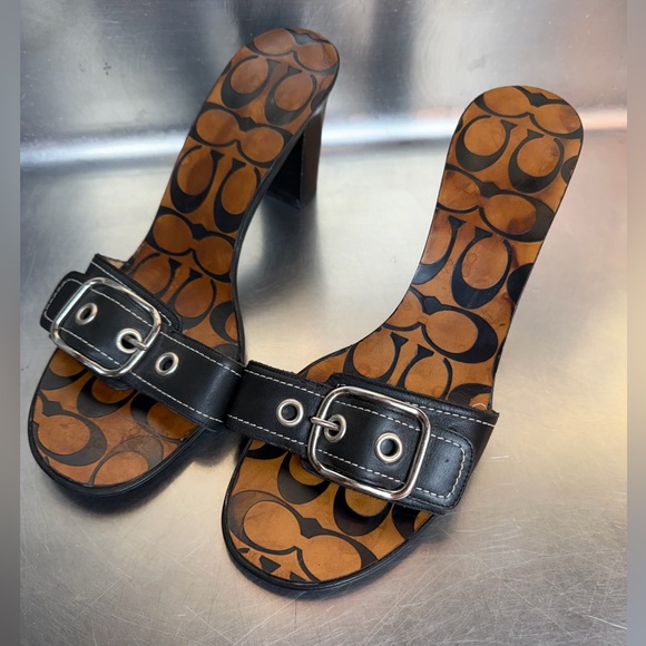 Coach Shoes - Coach Natalie Dark Brown Heels leather y2k Size 9